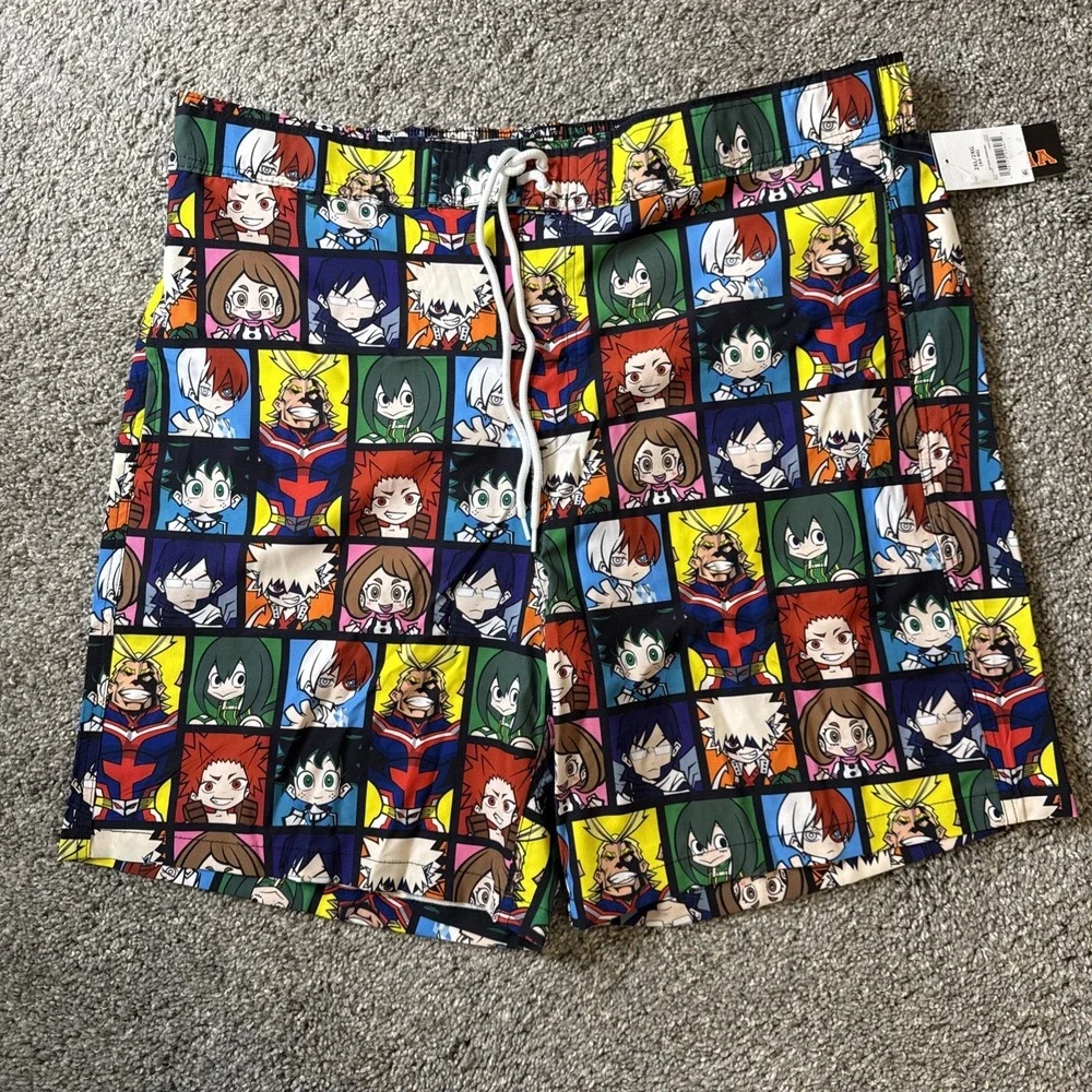 NEW " My Hero Academia " Swim Trunks with Briefs, Men's 2XL (44/46) Funimation - Picture 1 of 7